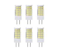 Lot de 6 ampoules LED G8 T4 G8 à deux broches 2,5 W équivalent à une ampoule halogène 20W blanc chaud 3000K (blanc, 3 W AC220 V à intensité variable)