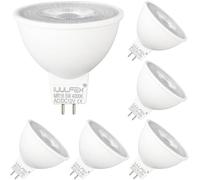 Lot de 6 ampoules LED MR16 GU5.3 12 V 5 W (équivalent halogène 50 W) Culot GU5.3 à deux broches 550 lm 4000 K Blanc neutre Angle de faisceau 38° pour couloir, plafonnier non variable