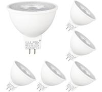 Lot de 6 ampoules LED MR16 GU5.3 12 V 5 W (équivalent halogène 50 W) Culot GU5.3 à deux broches 550 lm Blanc chaud 3000 K Angle de faisceau 38° pour couloir, plafonnier non variable