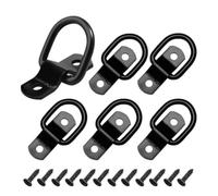Lot de 6 ancrages robustes D-for Ring avec vis pour camions, remorques, bateaux et voitures, capacité de 400 kg, construction en acier au carbone