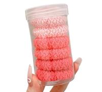 Lot de 6 anneaux à cheveux tressés robustes et flexibles pour queue de cheval pour femme - Plusieurs couleurs - Sans slip