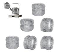 Lot de 6 anneaux anti-calcaire en acier inoxydable pour théière - Réutilisables - Attrape-calcaire - Convient pour bouilloires et théières - Convient pour éliminer le calcaire et les polluants