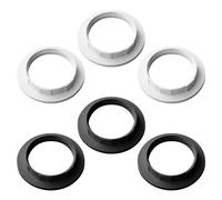 Lot de 6 anneaux de réduction pour abat-jour, culot de lampe E27, anneau de fixation extérieur en plastique, anneau de fixation de rechange pour tête de lampe, bague d'adaptation d'abat-jour, pièces