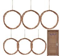 Lot de 6 anneaux de suspension pour l'extérieur - Moules de 20 cm pour travaux manuels - Pour la maison, les vacances, les mariages, les fêtes, les décorations de porte d'entrée, mur, chambre à