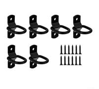 Lot de 6 anneaux fixes en D d'ancrage robustes pour remorque, camion, camping-car, bateau, cargo, crochets d'ancrage en métal adaptés à plusieurs installations