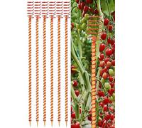 Lot de 6 antennes de jardinage en cuivre de 38,1 cm, piquets pour plantes d'électroculture, fil de cuivre pour piquets de jardin, anneaux tenseurs en cuivre, kit de tiges de support de bobine