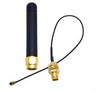 Lot de 6 antennes en caoutchouc de 5 cm, 2400-2500 MHz avec connecteur SMA mâle et 15 cm pour SMA femelle vers câble adaptateur IPEX pour module GPRS