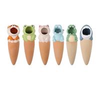 Lot de 6 appareils d'arrosage pour en forme d'animal avec libération lente, arrosage en terre cuite, boules auto-arrosantes automatiques, pointes pour l'intérieur et l'extérieur, maison
