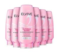 Lot de 6 après-shampoing L'Oréal Elvive pour cheveux sans brillance et sans force - Glycolic Gloss - 200 ml
