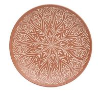 Atmosphera - Lot de 6 assiette plate ines d27cm terracotta