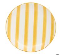 Lot de 6 Assiette plate rayée Charlie jaune D19cm - Atmosphera Créateur d'intérieur