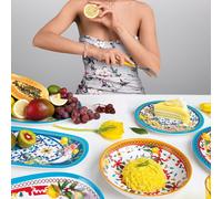 Lot de 6 assiettes à dessert en mélamine