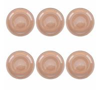 Lot de 6 assiettes à fruits Ø 19,3 cm en grès peint à la main, terre cuite, 4 tons