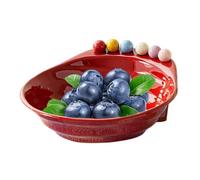 Lot de 6 assiettes à fruits et fourchettes - Grande capacité - Convient pour le thé de l'après-midi, les pique-niques, les excursions, les fêtes à la maison, les dîners et la vie peu encombrante