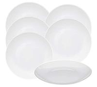 Lot de 6 assiettes blanches wellhome.