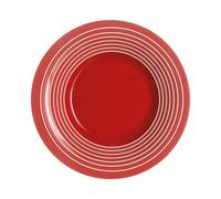 LOT DE 6 ASSIETTES CREUSES 21,5 FACTORY ROUGE - LUMINARC