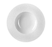 LOT DE 6 ASSIETTES CREUSES A AILE 23 CM BAGHERA BLANC - MEDARD DE NOBLAT