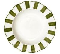 Lot de 6 Assiettes Creuses "Cleo" 20cm Vert & Blanc Vert
