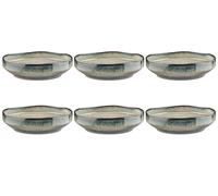 Lot de 6 assiettes creuses en grès gris D21 Björn