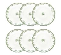 Lot de 6 assiettes creuses Lisière ronde D.22 5cm vert - Atmosphera Créateur d'intérieur