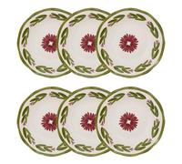 Lot de 6 assiettes creuses Mona ronde D.22,3cm vert