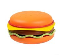 Lot de 6 assiettes empilables en forme de hamburger pour enfants, mini plats pour collations, desserts, en polypropylène réutilisable, design amusant