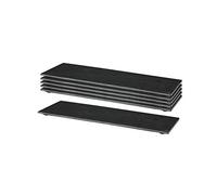 Lot de 6 assiettes en ardoise rectangulaires 29 x 11 cm