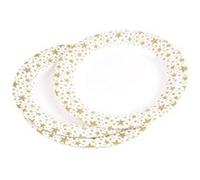 Lot de 6 Assiettes en Carton "Étoile" 18cm Or Or G