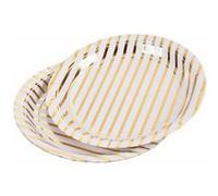 Lot de 6 Assiettes en Carton "Gold Pattern" 18cm Or Or G
