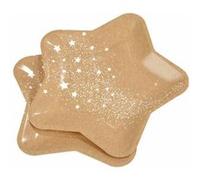 Lot de 6 Assiettes en Carton "Stardust" 23cm Marron Marron G