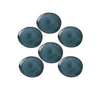 - Lot de 6 Assiettes Galet Au gré du temps - Bleu