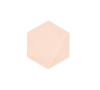 Lot de 6 assiettes hexagonales Vert Decor, 15,8 x 13,7 cm, abricot