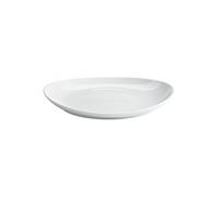 Lot de 6 assiettes LISA ovales, plat de presentation à steak, pâtes desserts en porcelaine blanc - Longueur 30 x largeur 28 x Hauteur 3,7 cm - -