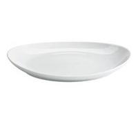 Lot de 6 assiettes LISA ovales, plat de presentation à steak, pâtes desserts en porcelaine blanc - Longueur 30 x largeur 28 x Hauteur 3,7 cm - VISIODIRECT - Blanc G