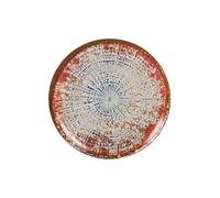 Lot de 6 assiettes LUNA, plats de Service à pâtes desserts plates pour salades et gâteaux en Porcelaine multicolore - -