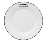 Lot de 6 Assiettes Plates ""Bistrot"" 26cm Blanc