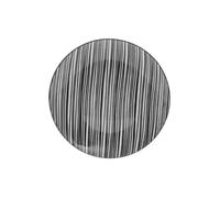 Lot de 6 Assiettes Plates ""Bohemia Zèbre"" 26cm Noir
