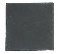 Lot de 6 Assiettes Plates Carrées ""Ardoise"" 25cm Gris