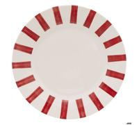 Lot de 6 assiettes plates Cheri rouge D26,8xH2,4cm - Atmosphera createur d'interieur