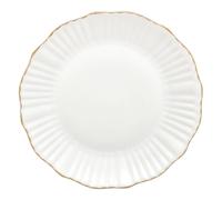 Lot de 6 Assiettes Plates "Daphné" 27cm Blanc
