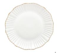 Atmosphera - Lot de 6 assiettes plates daphné ronde d.27cm blanc