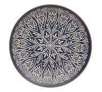 lot de 6 Assiettes plates Ines D27cm bleu - Atmosphera Créateur d'intérieur