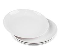 Lot de 6 Assiettes Plates en Mélamine 23 cm Set Assiette Blanche Grande Assiette Ronde pour Cuisine Salle à Manger C/22.9cm