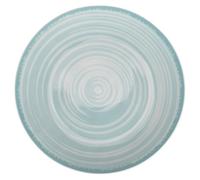 Lot de 6 assiettes plates en porcelaine Ø 27 cm, Baita Acqua