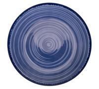 Lot de 6 assiettes plates en porcelaine Ø27 cm, Baita Acqua