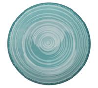 Lot de 6 assiettes plates en porcelaine Ø27 cm, Baita Acqua