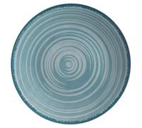 Lot de 6 assiettes plates en porcelaine Ø27 cm, Baita Acqua
