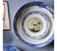 Lot de 6 Assiettes plates Héritage Papillon Bleu - 15cm Pip Studio