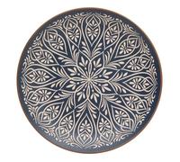 lot de 6 Assiettes plates Ines D27cm bleu - Atmosphera Créateur d'intérieur