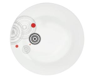 Lot De 6 Assiettes Plates - Instant - D 27 Cm - Blanc